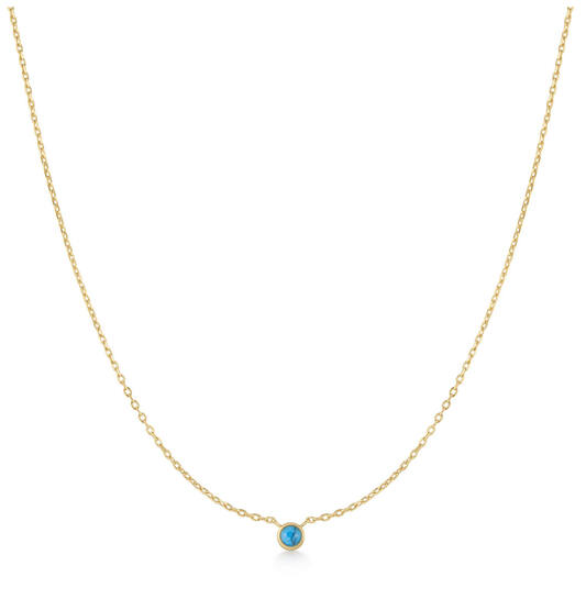  Ripple Joy - Silber / 14kt GP - Türkis - 45cm